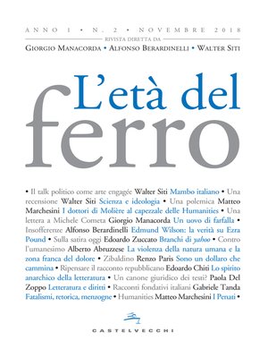 cover image of L'età del ferro n. 2/2018